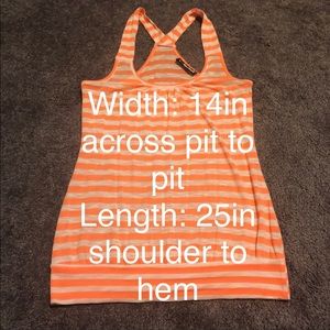 5️⃣ EUC! Neon orange and white striped tank top